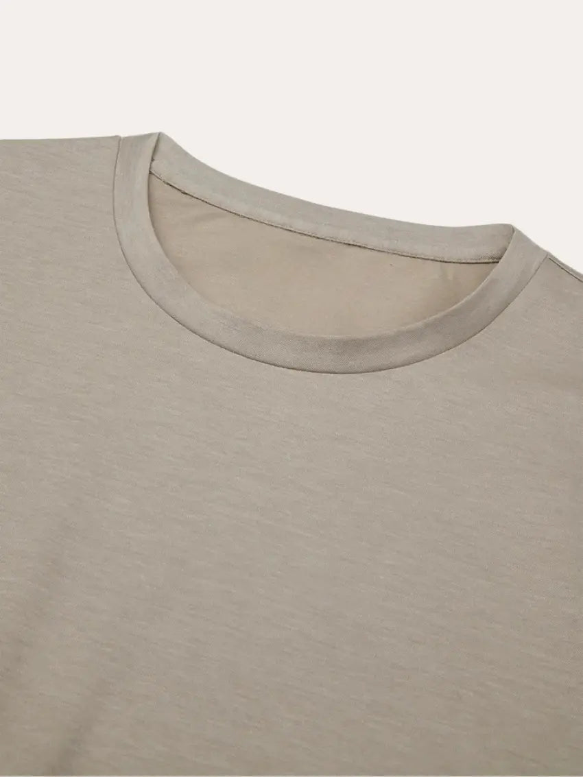 Cotton T-shirt – Taupe