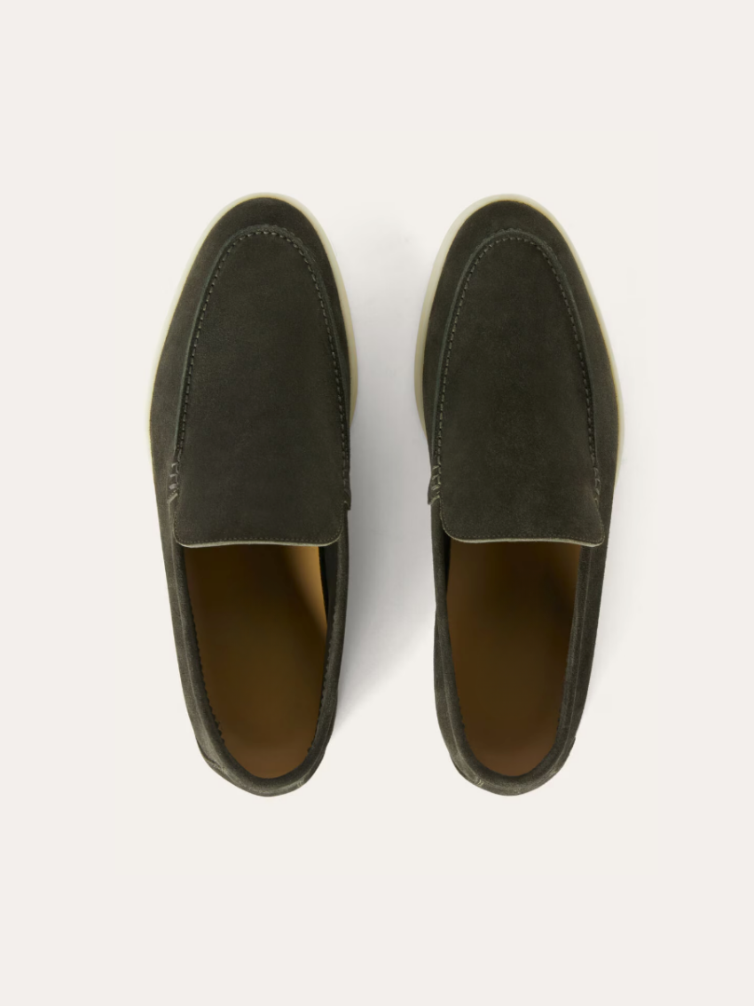 Suede Loafers – Dark Green