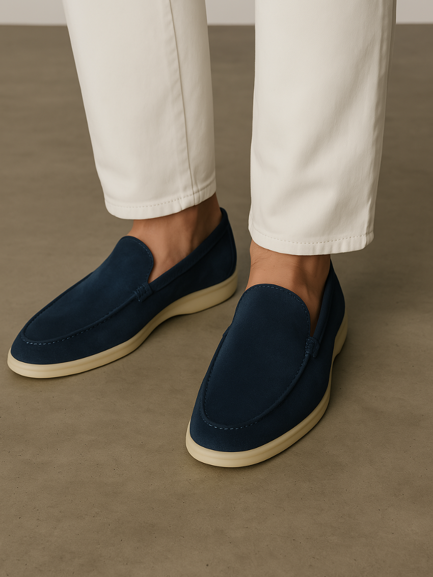 Suede Loafers – Deep Blue