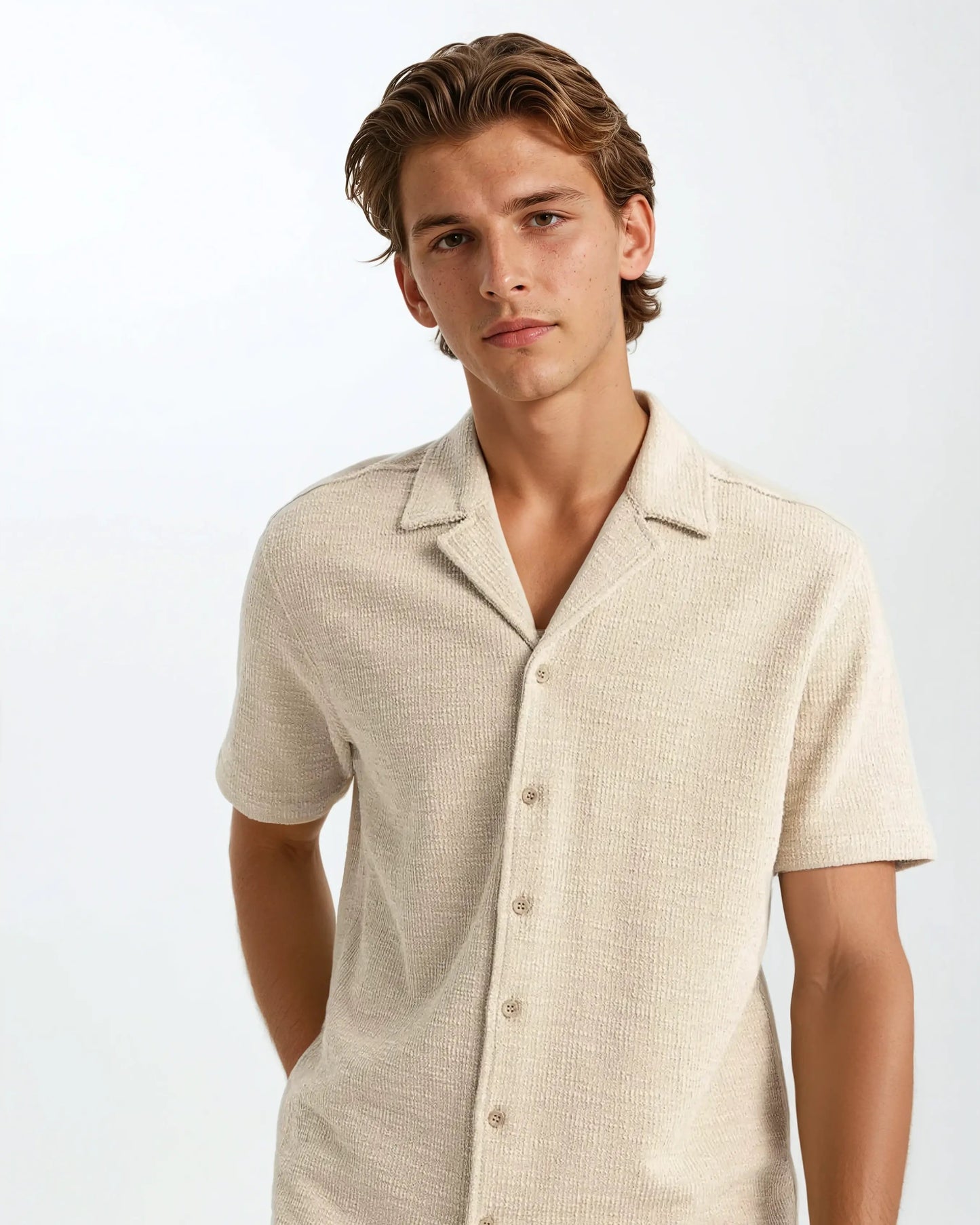 Beige Waffle Shirt