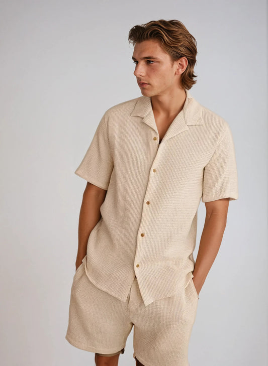 Beige Waffle Shirt