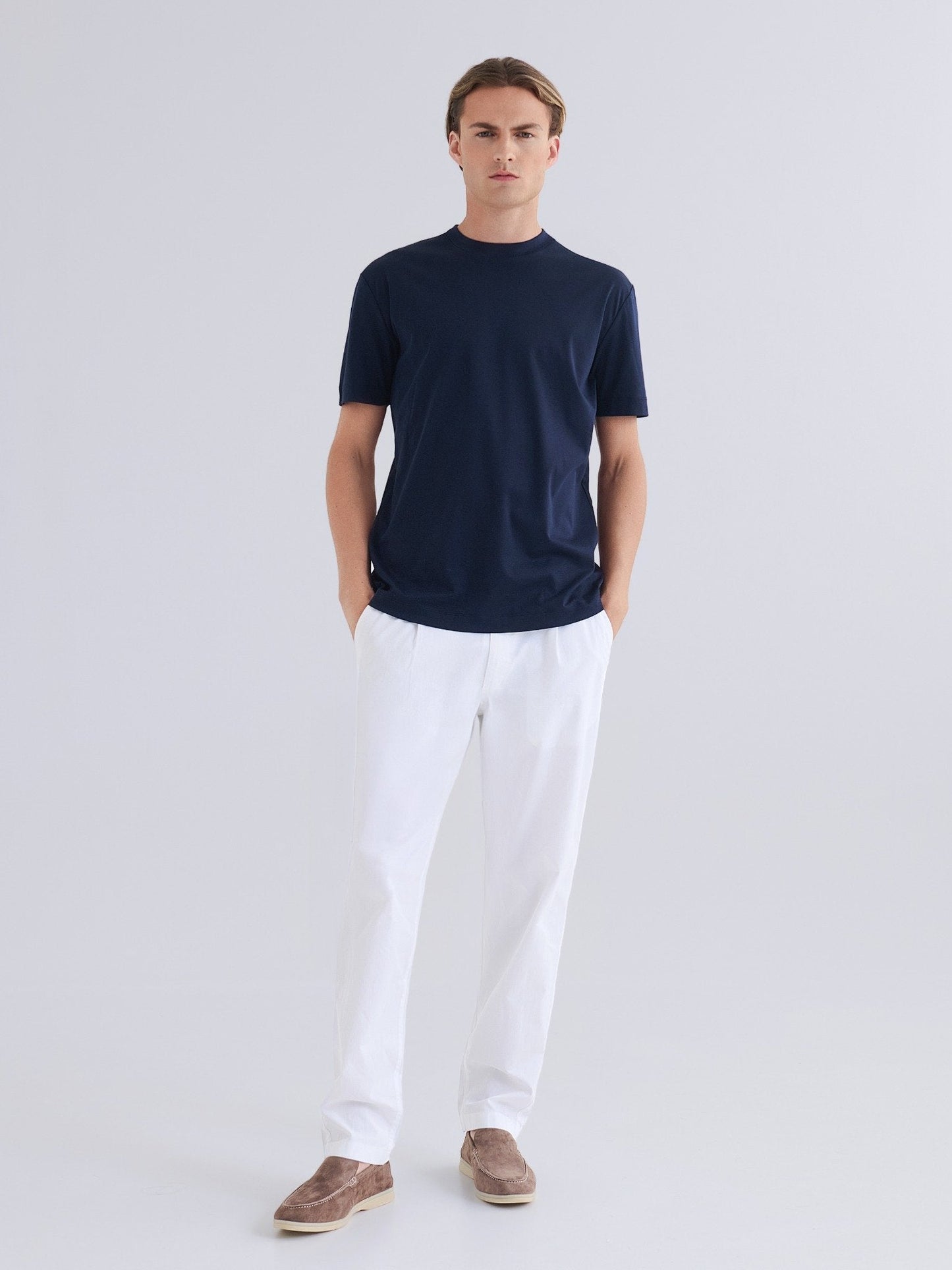 Cotton T-Shirt – Navy Blue