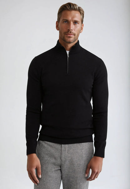 Half Zip Sweater – Black