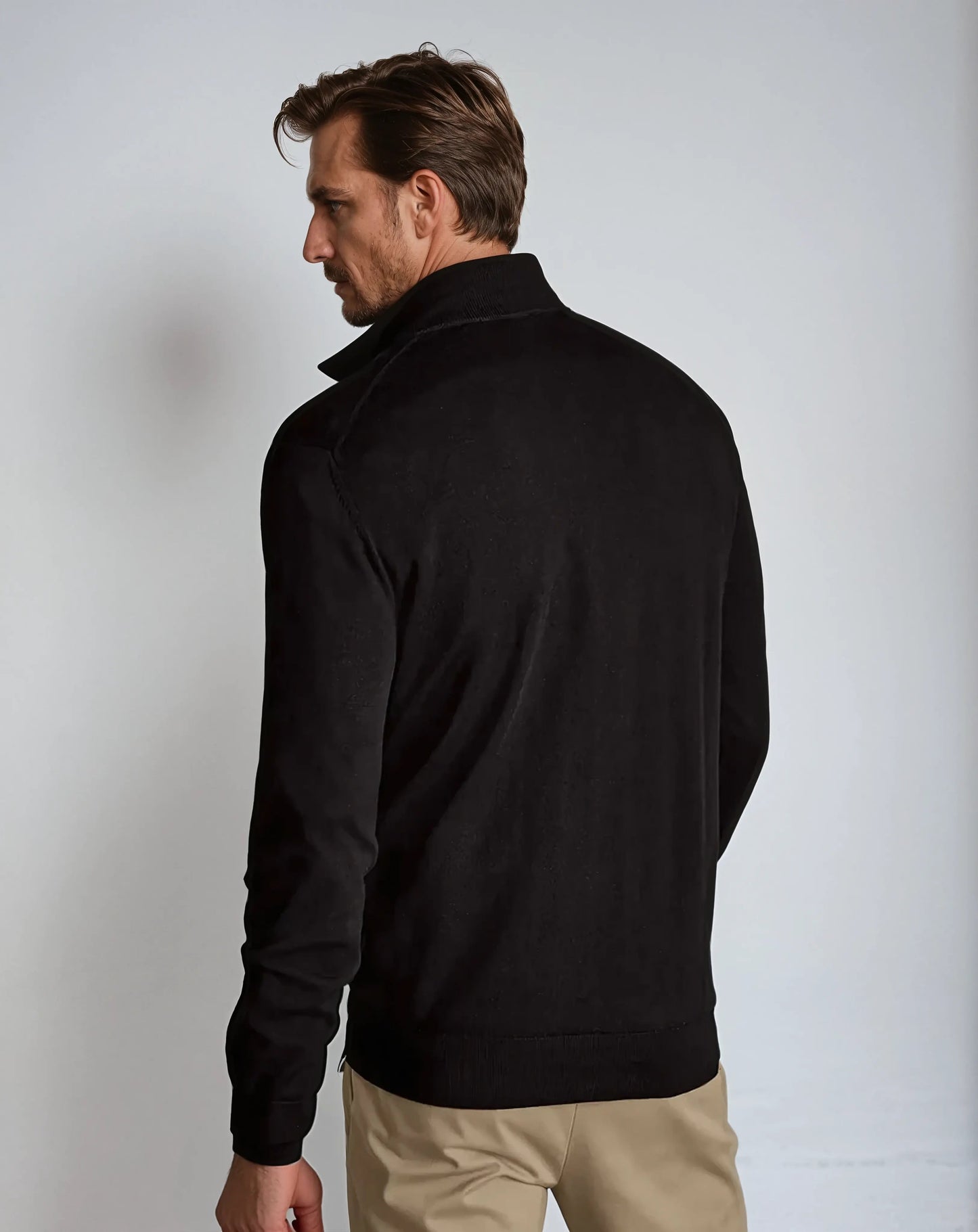 Half Zip Sweater – Black