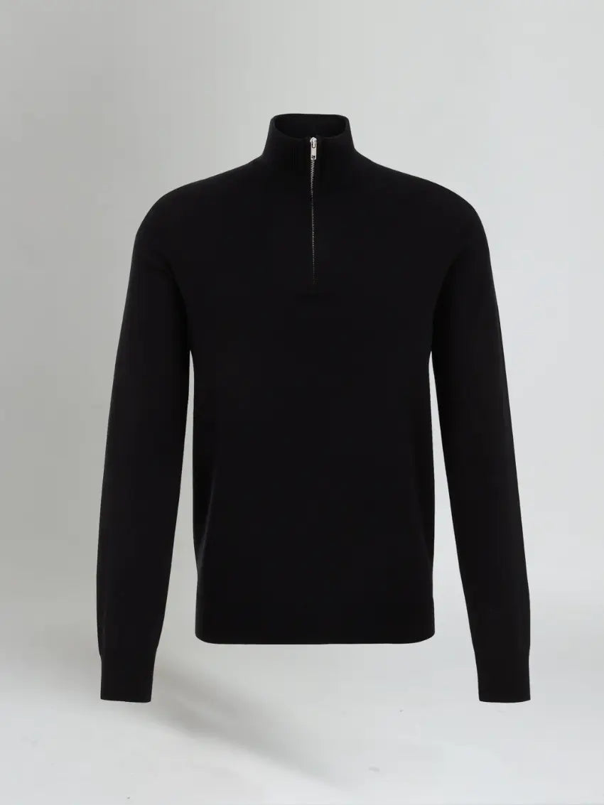 Half Zip Sweater – Black