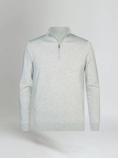 Half Zip Sweater – Light Grey
