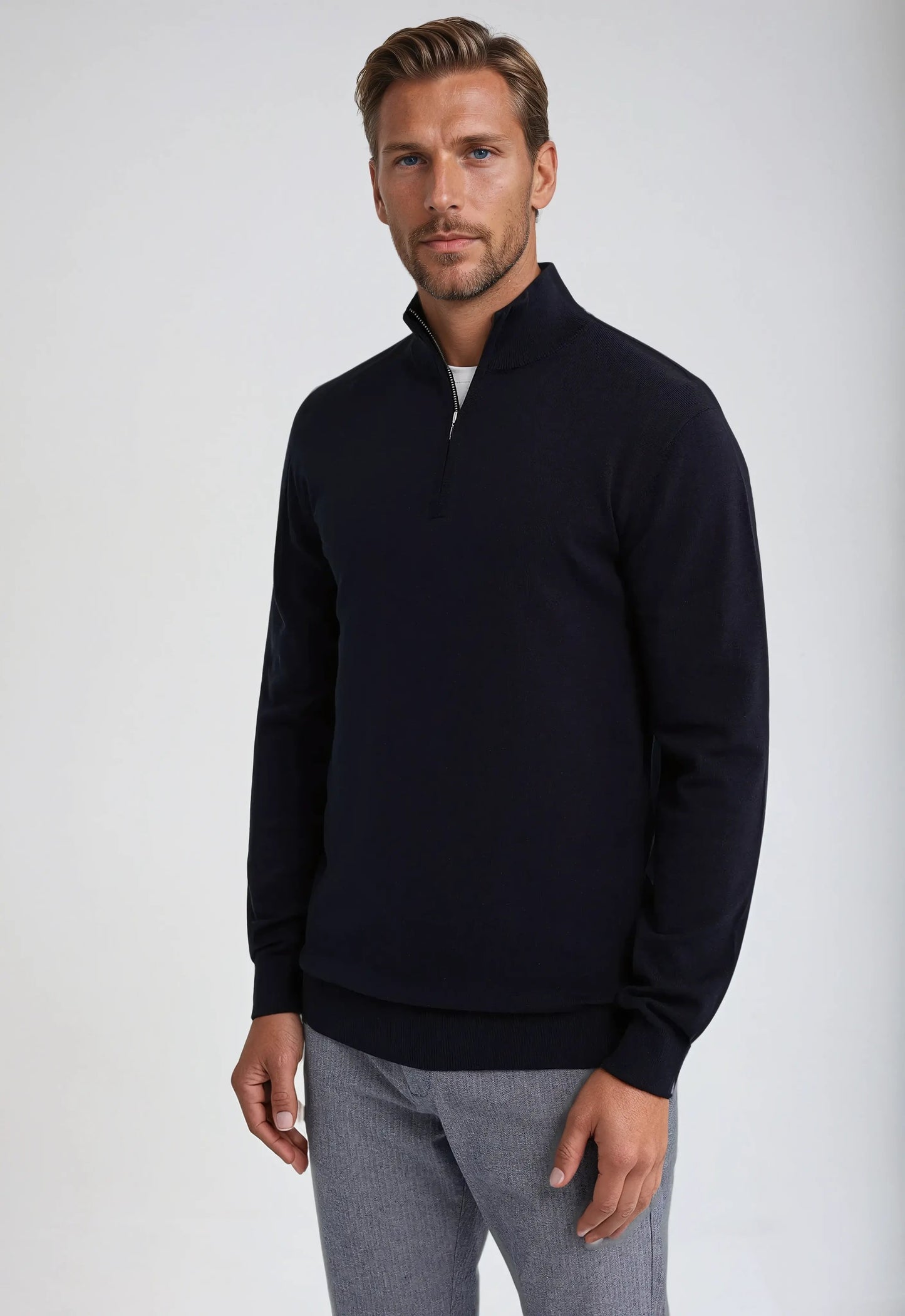 Half Zip Sweater – Navy
