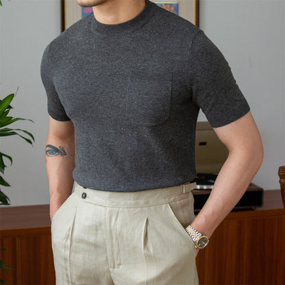 Knitted Linen Blend T-Shirt