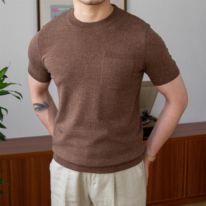 Knitted Linen Blend T-Shirt