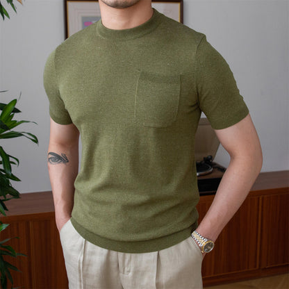 Knitted Linen Blend T-Shirt