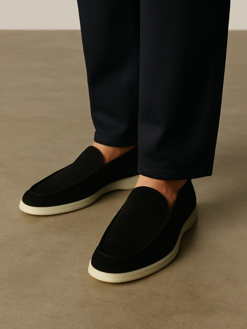 Suede Loafers – Black