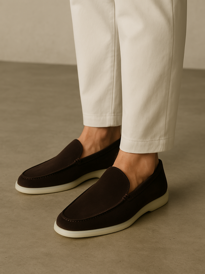 Suede Loafers – Dark Brown