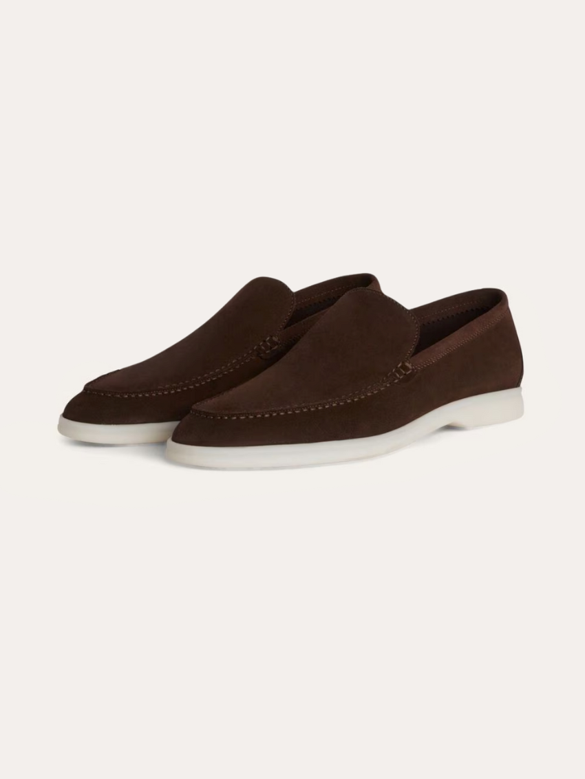 Suede Loafers – Dark Brown