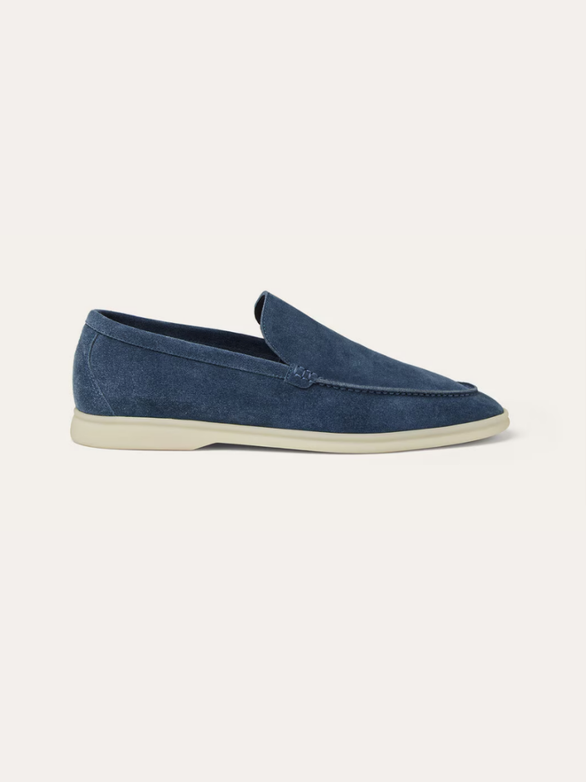 Suede Loafers – Deep Blue