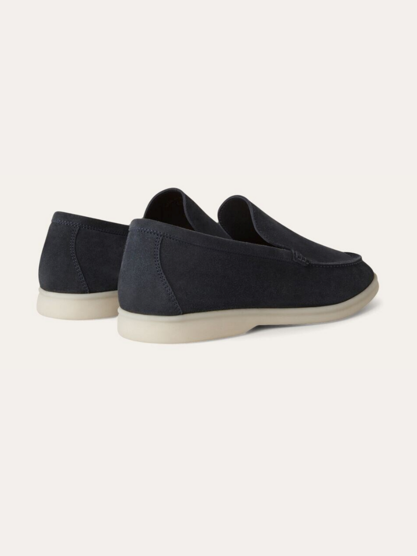 Suede Loafers – Navy Blue