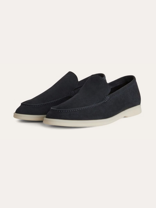 Suede Loafers – Navy Blue
