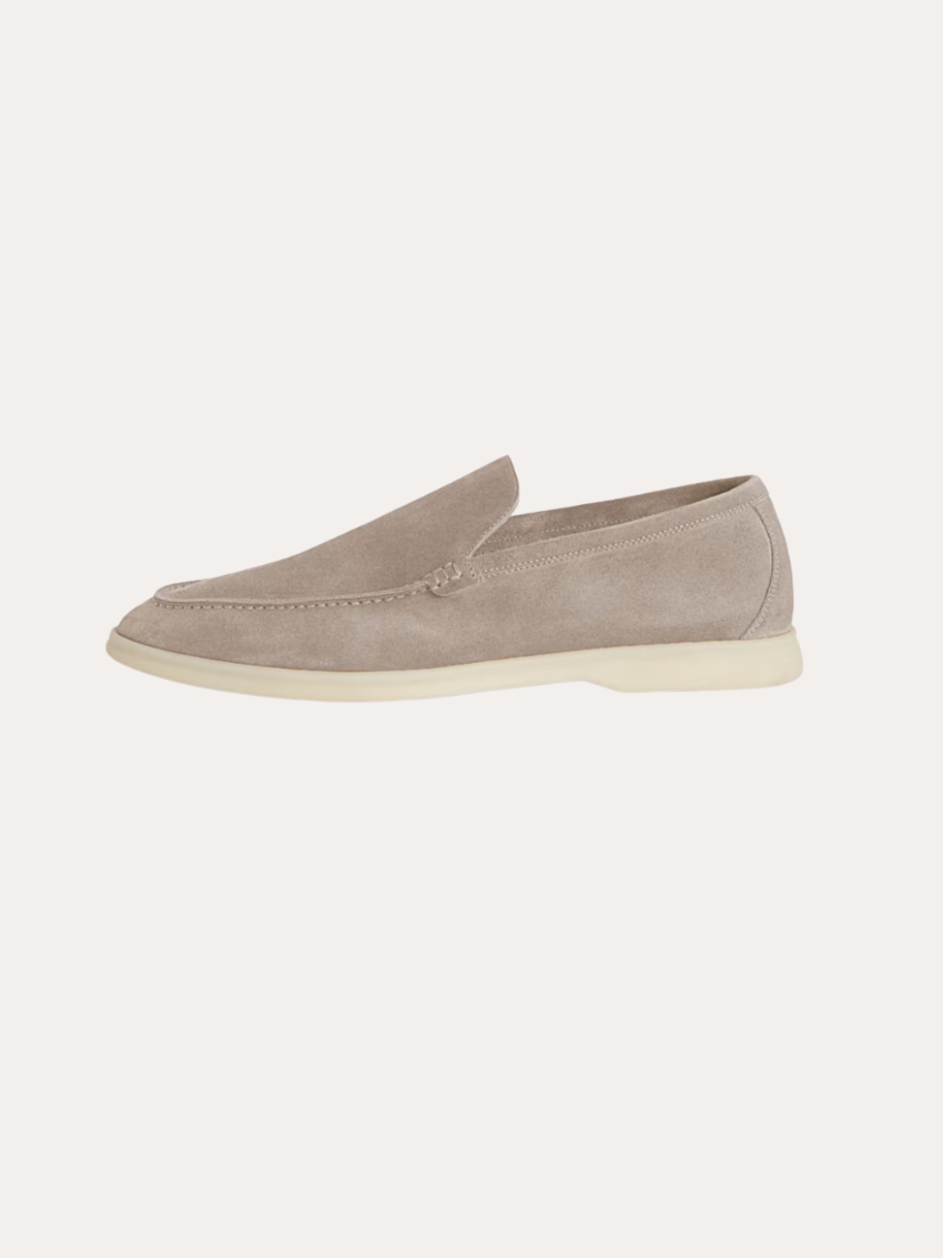 Suede Loafers – Sand Beige