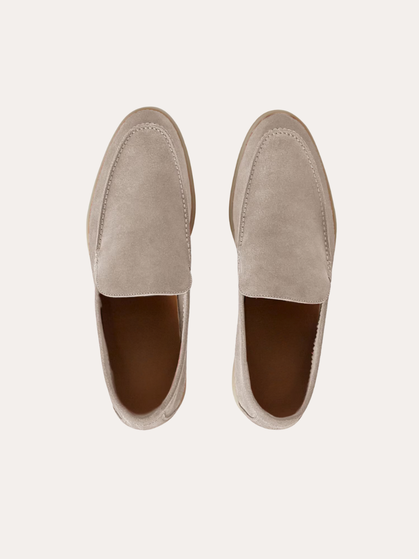 Suede Loafers – Sand Beige