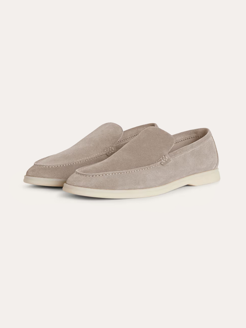 Suede Loafers – Sand Beige