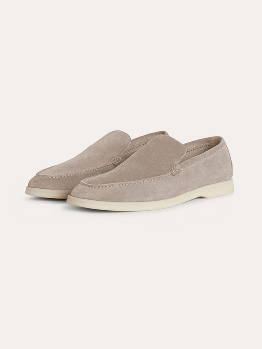 Suede Loafers – Sand Beige