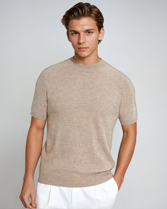 Wool T-shirt Beige