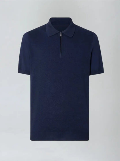 Zip Polo – Navy Blue