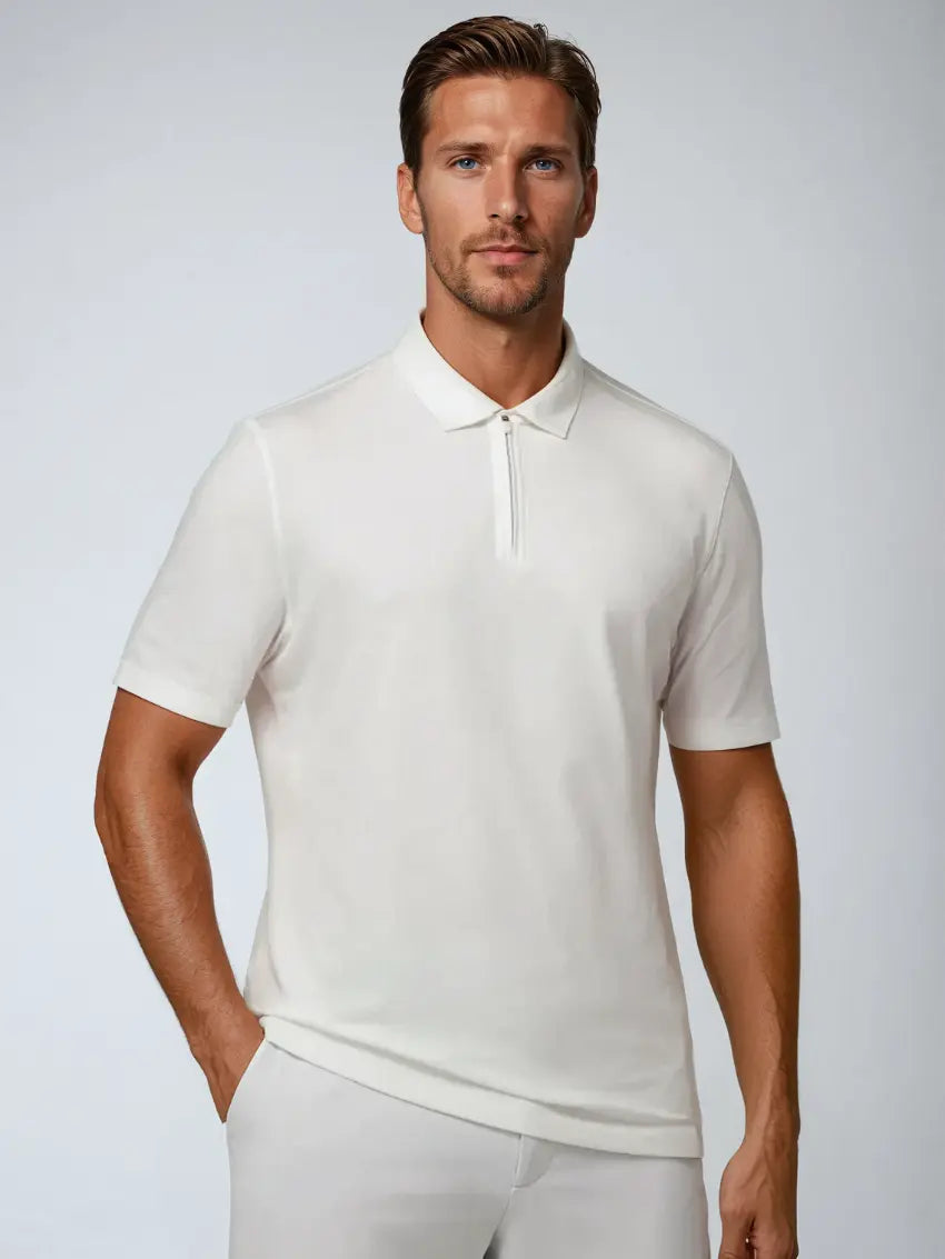 Zip Polo – White