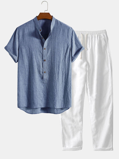 Short Sleeve Shirt and Trousers Set