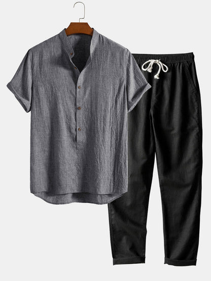 Short Sleeve Shirt and Trousers Set