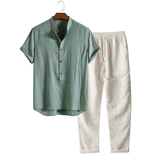 Short Sleeve Shirt and Trousers Set